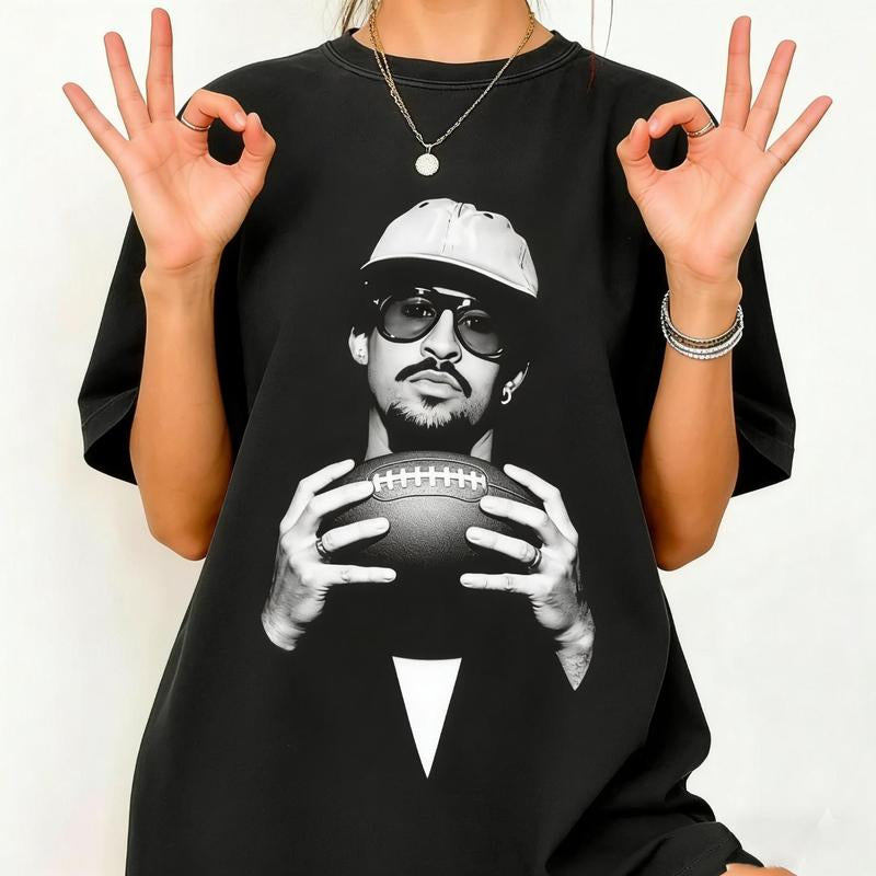 Benito Bowl 2026 Player Edition T Shirt Featuring Bad Bunnie Halftime Show Football Vintage Athletic Style Reggaeton Icon Sportswear Exclusive Concert Streetwear