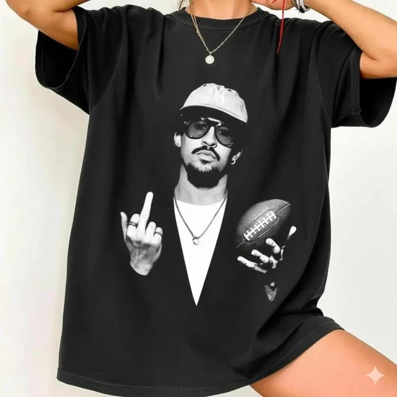 Benito Bowl 2026 Player Edition T Shirt Featuring Bad Bunnie Halftime Show Football Vintage Athletic Style Reggaeton Icon Sportswear Exclusive Concert Streetwear