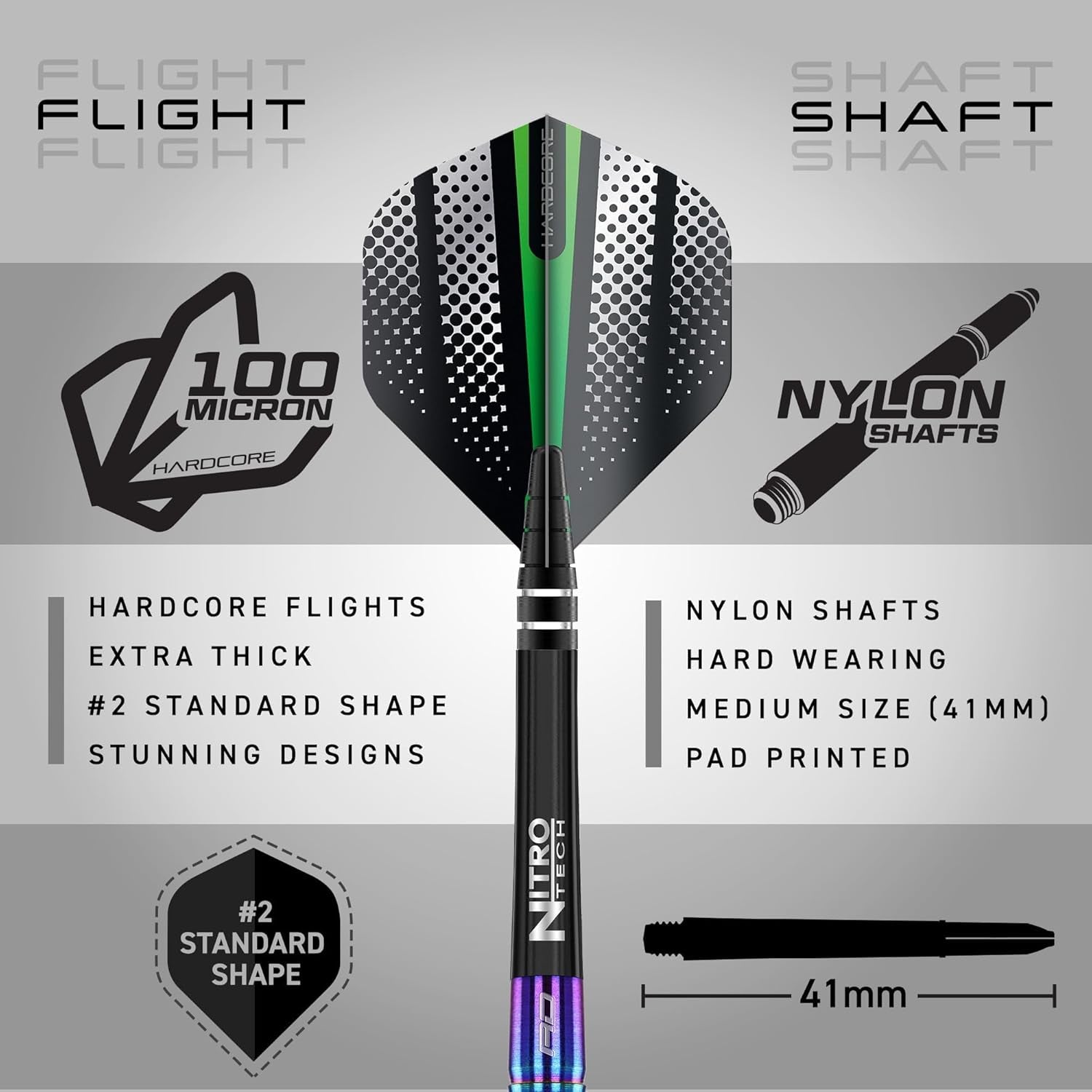 Razor Edge Spectron - Tungsten Professional Steel Darts Set with Flights and Shafts - Available in 20G, 22G, 23G, 24G, 26G