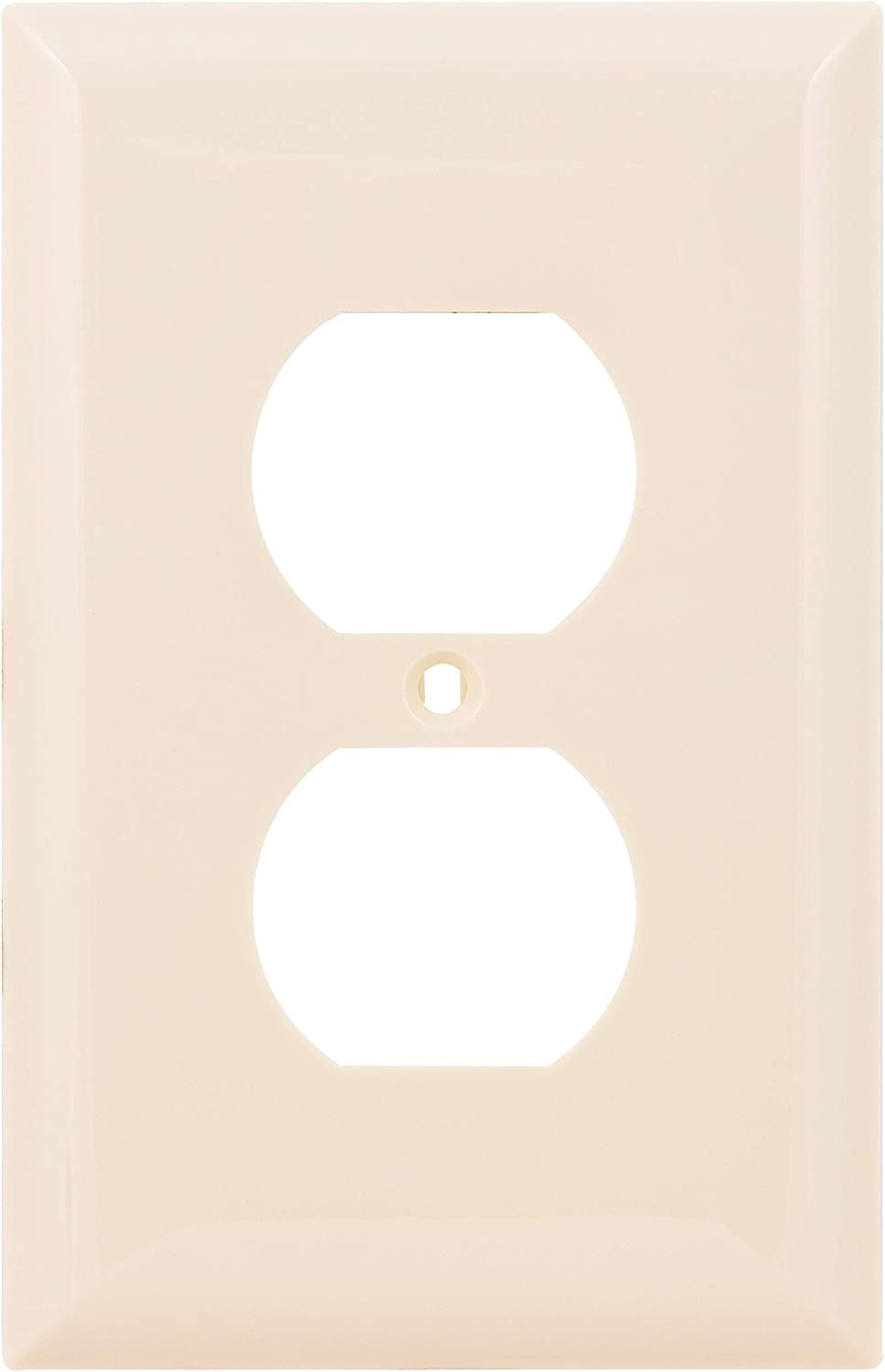 Oversized 15 Pack, Unbreakable Nylon, Wall Plate for 2 Outlet, Light Almond, 56600 Duplex Receptacle Wallplate